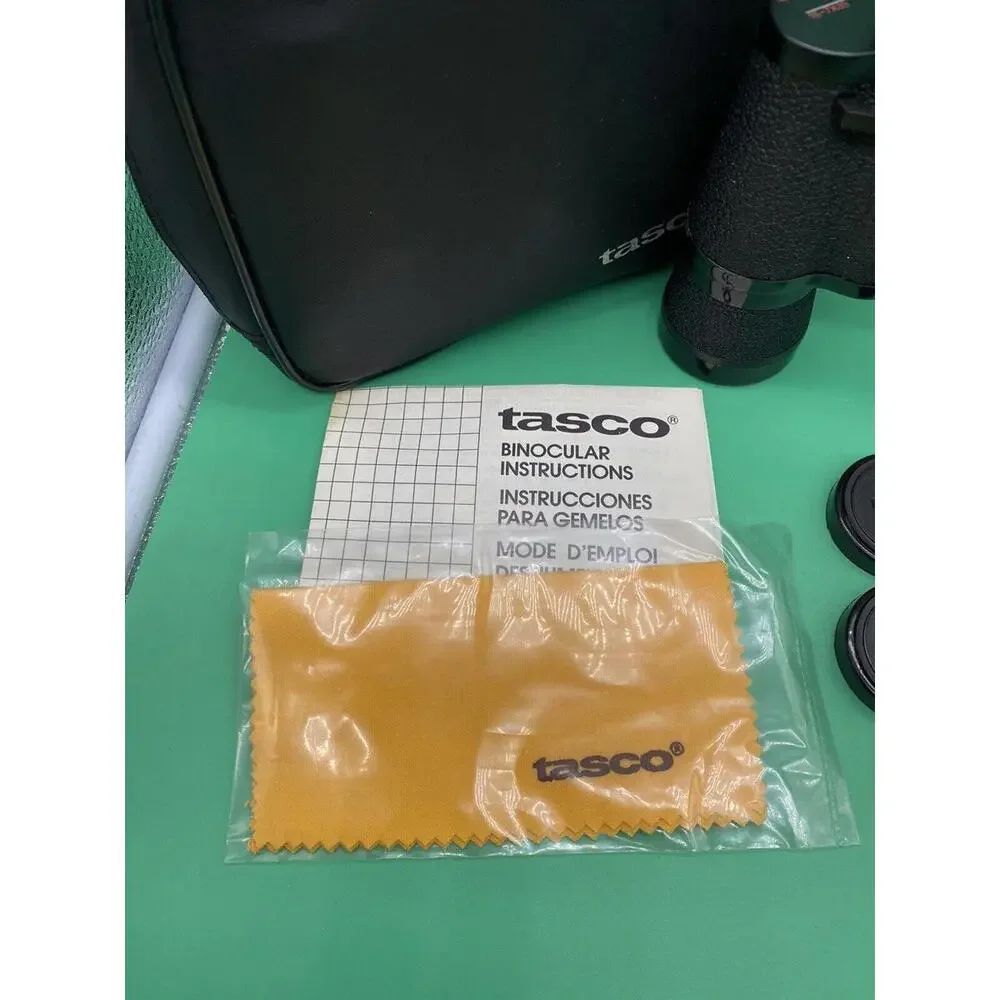 Tasco Binoculars 7x35mm 15-7x35 Case,Lens Cap Zip Focus Cleaning Cloth,Manual